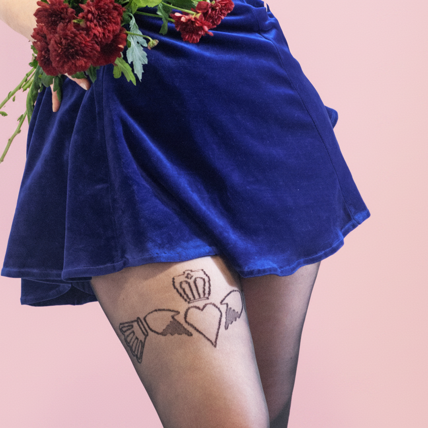 Claddagh Tights - Right Leg Asymmetric